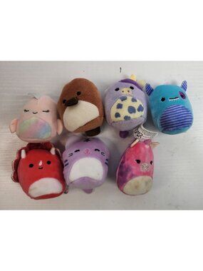 Lot of 7 Squishmallows Squishville 2" Mini Plush Toys